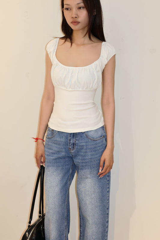BM white short sleeve