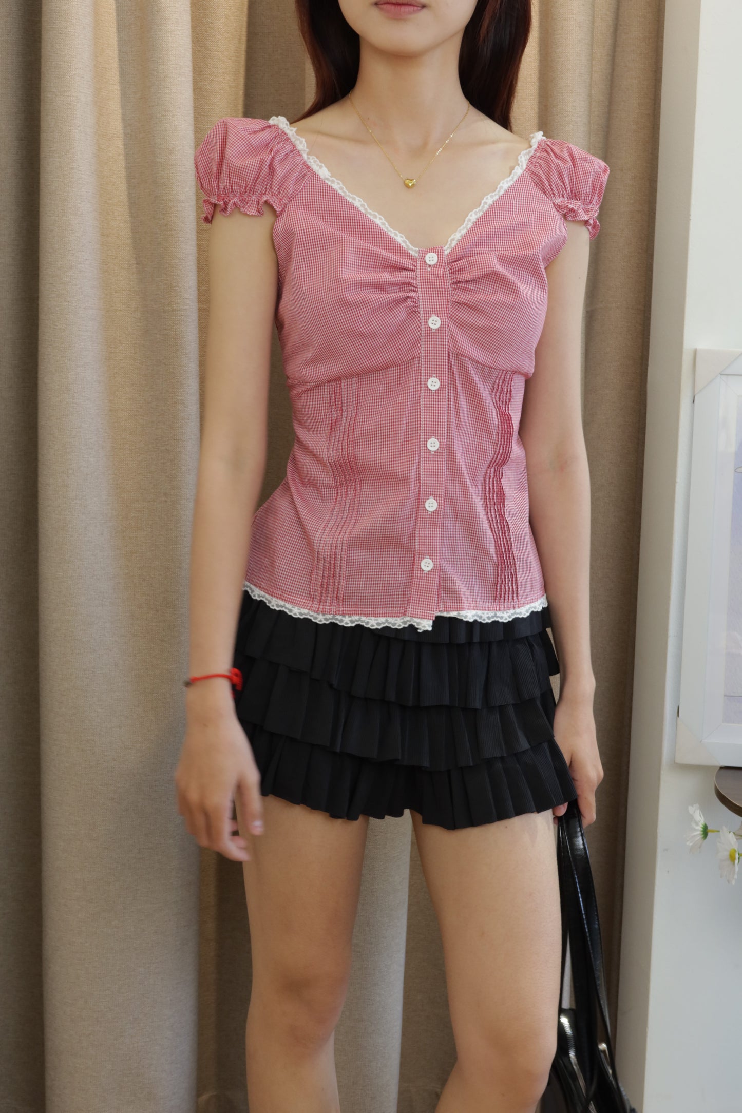 Ruffled mini skirt