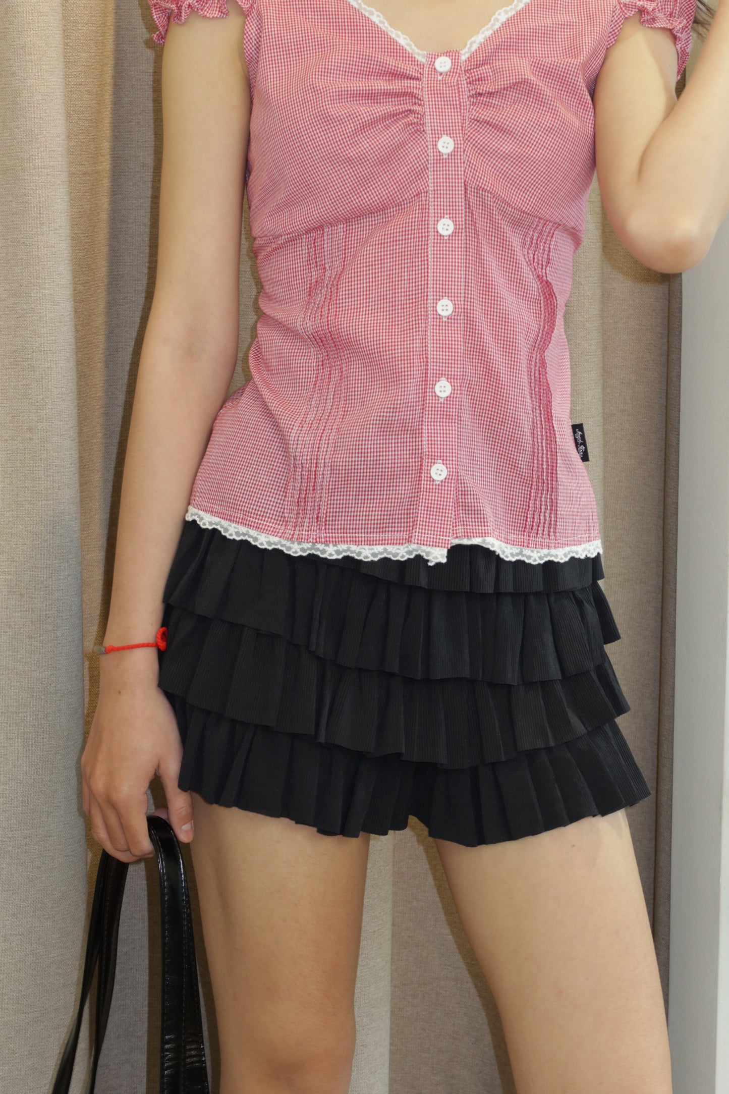 Ruffled mini skirt