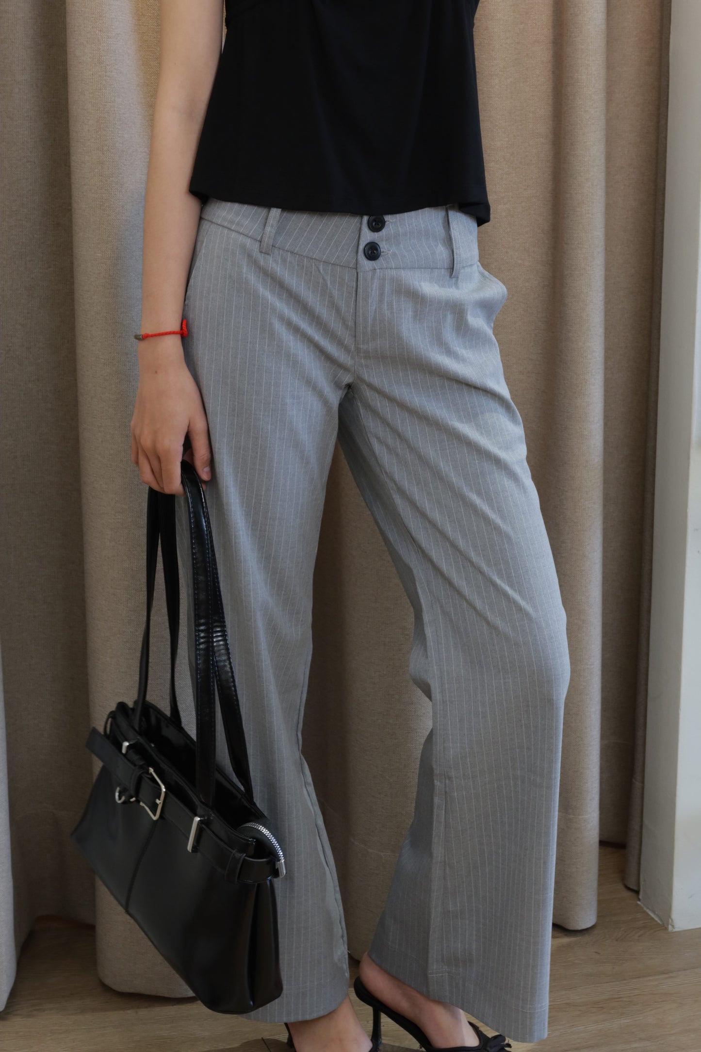 Gray stripes trouser