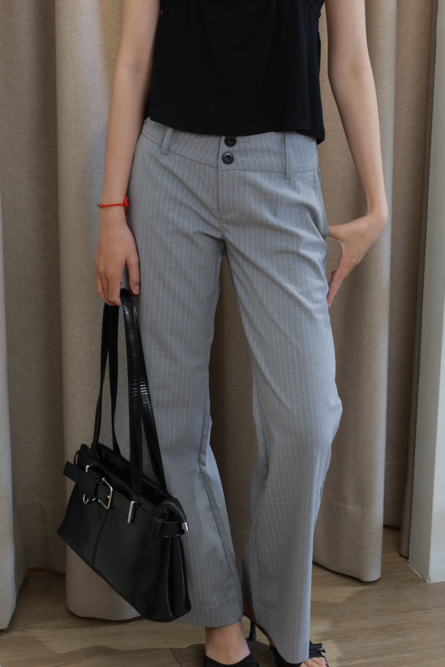 Gray stripes trouser