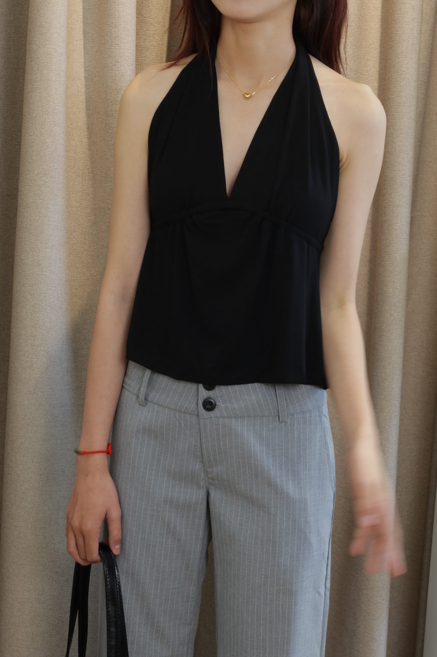 Gray stripes trouser