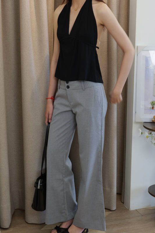 Gray stripes trouser