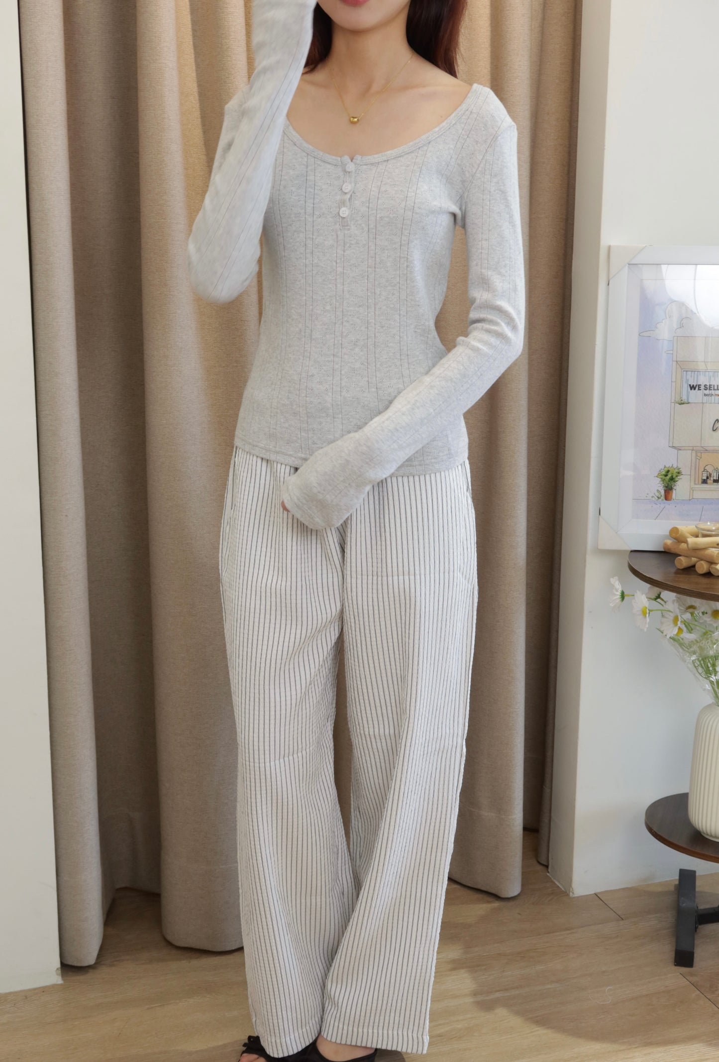 GRAY LONG SUMMER BOTTOM
