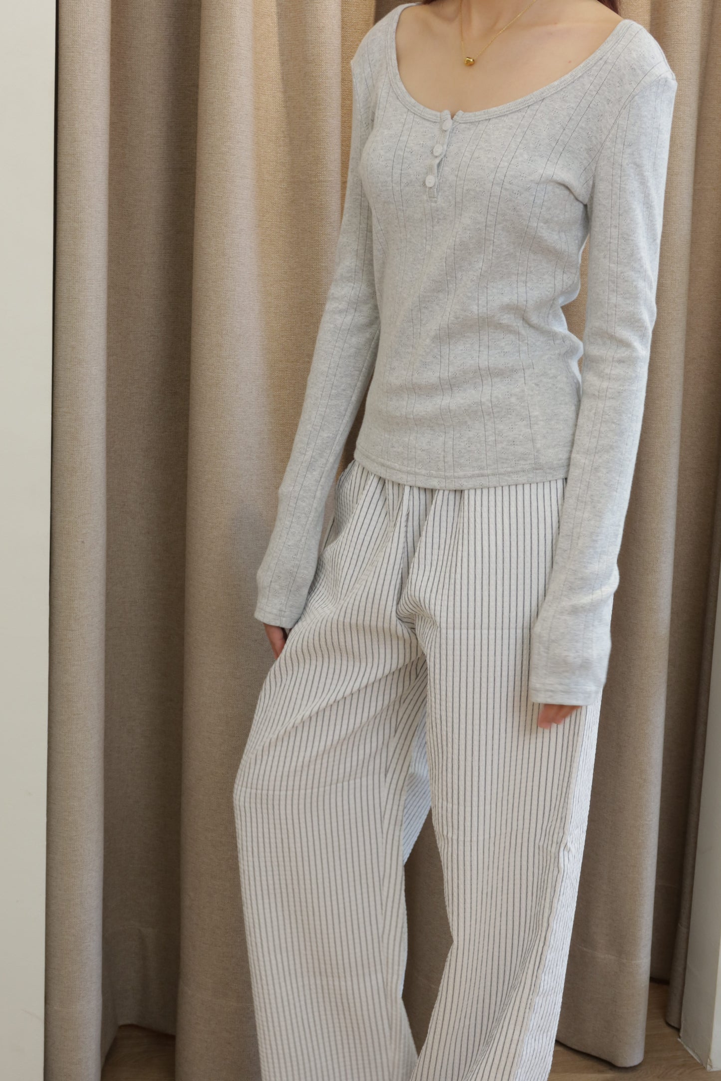 GRAY LONG SUMMER BOTTOM