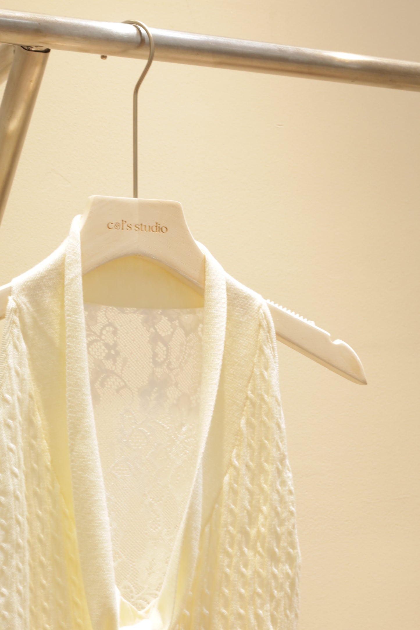 Knitted polo lace top