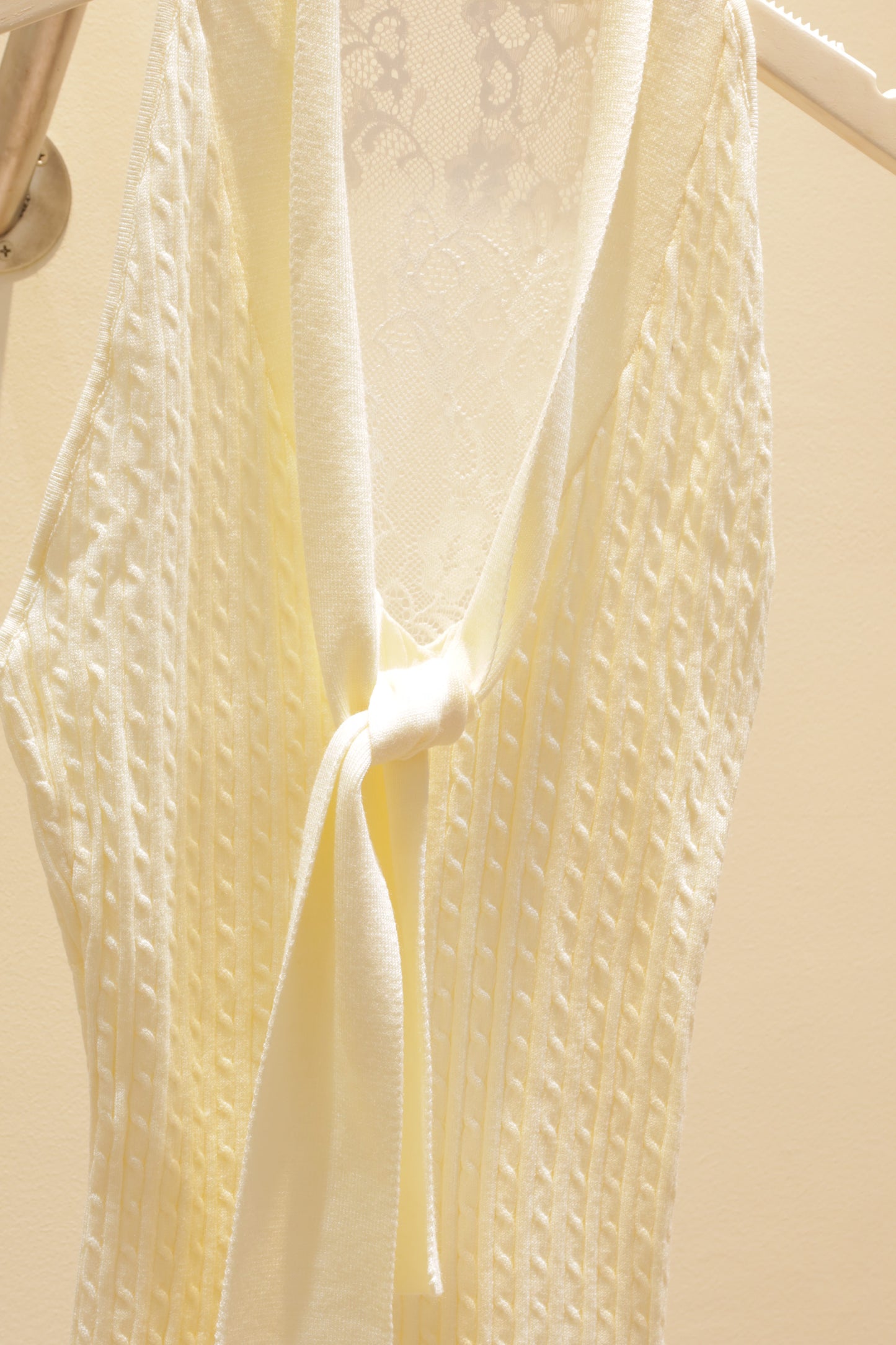 Knitted polo lace top