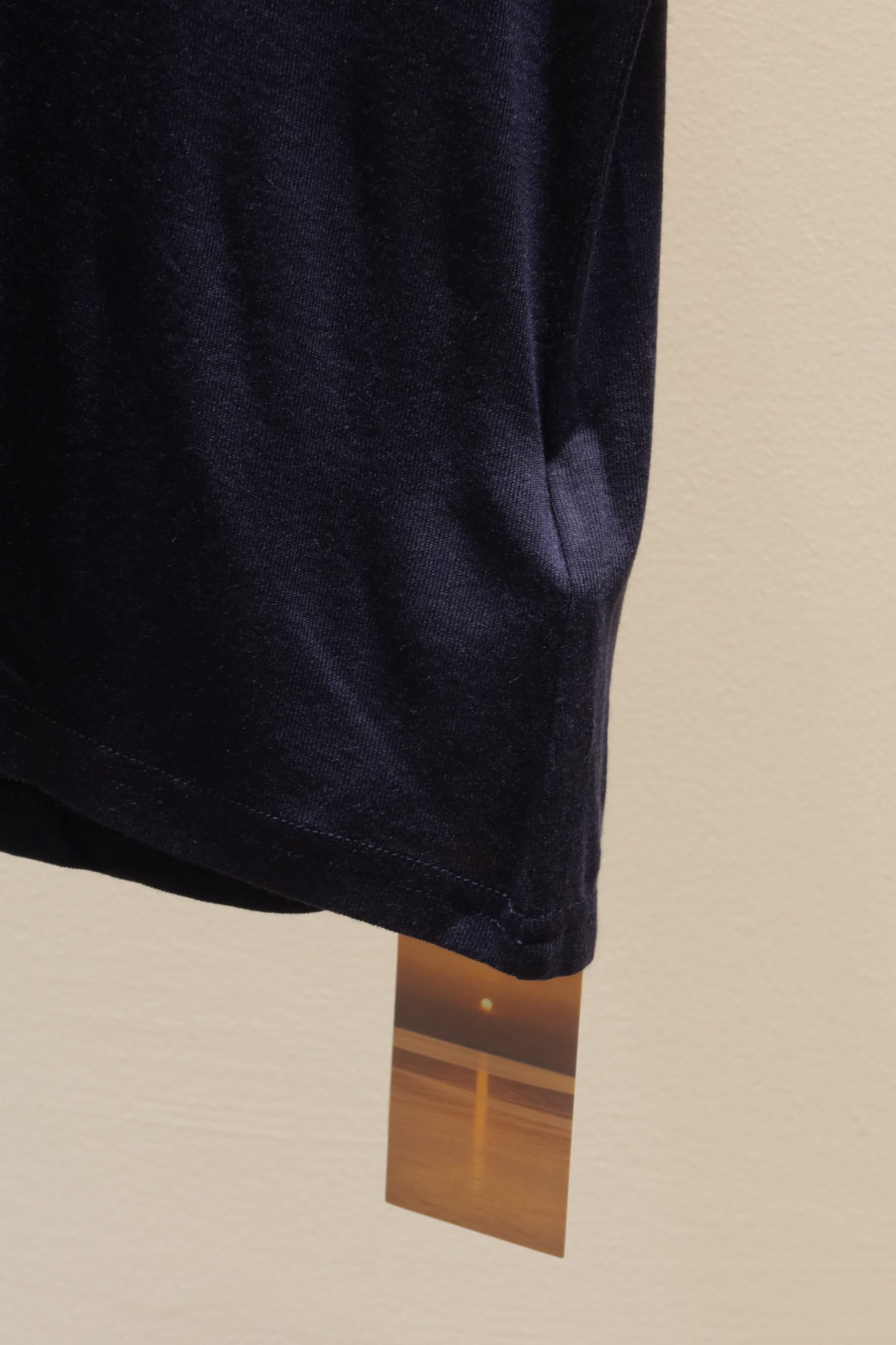 Navy basic v neck top