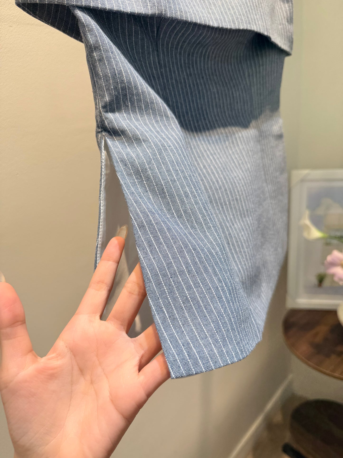 Gray stripes tube top