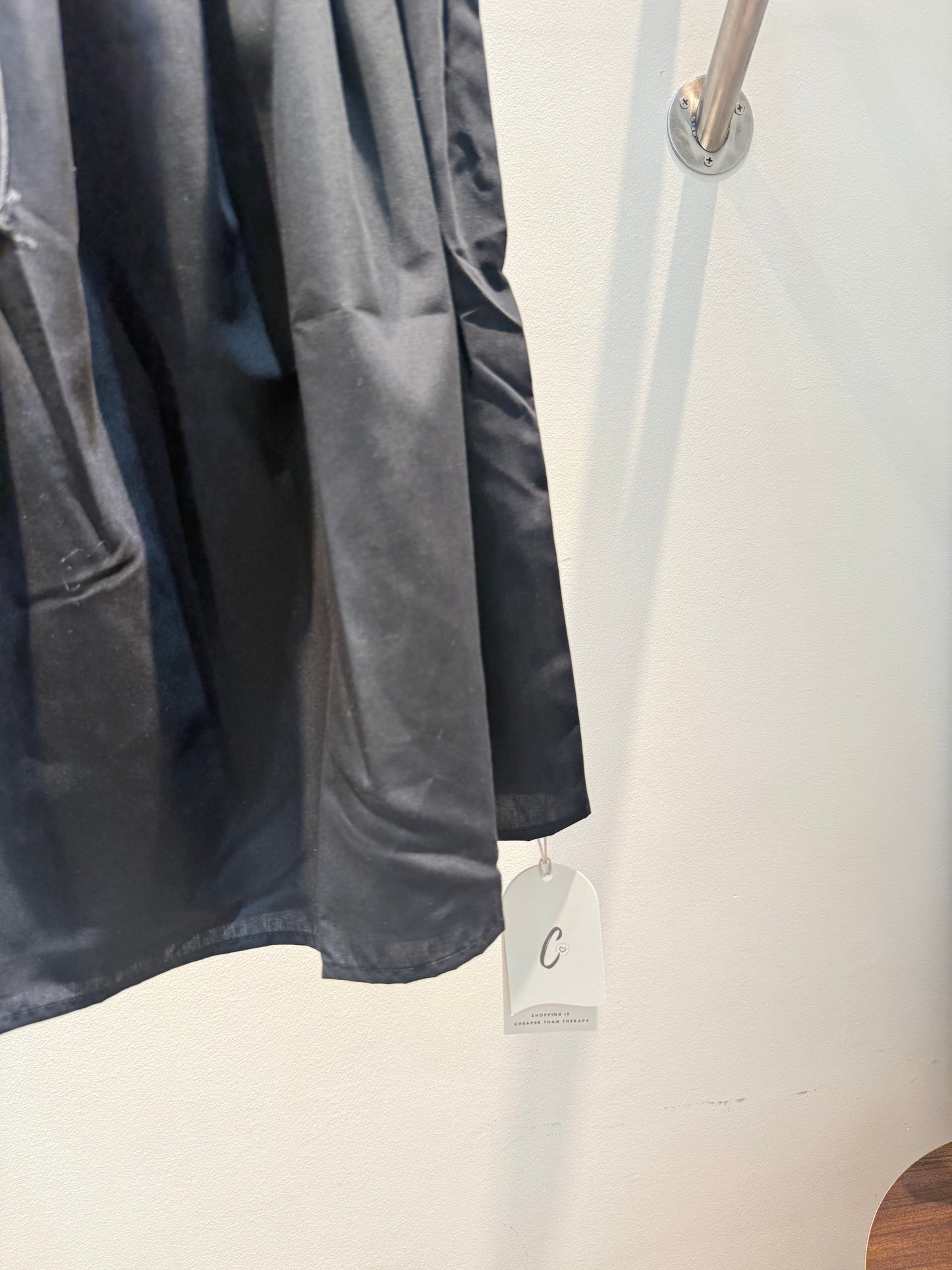 Black flower tube flowy top