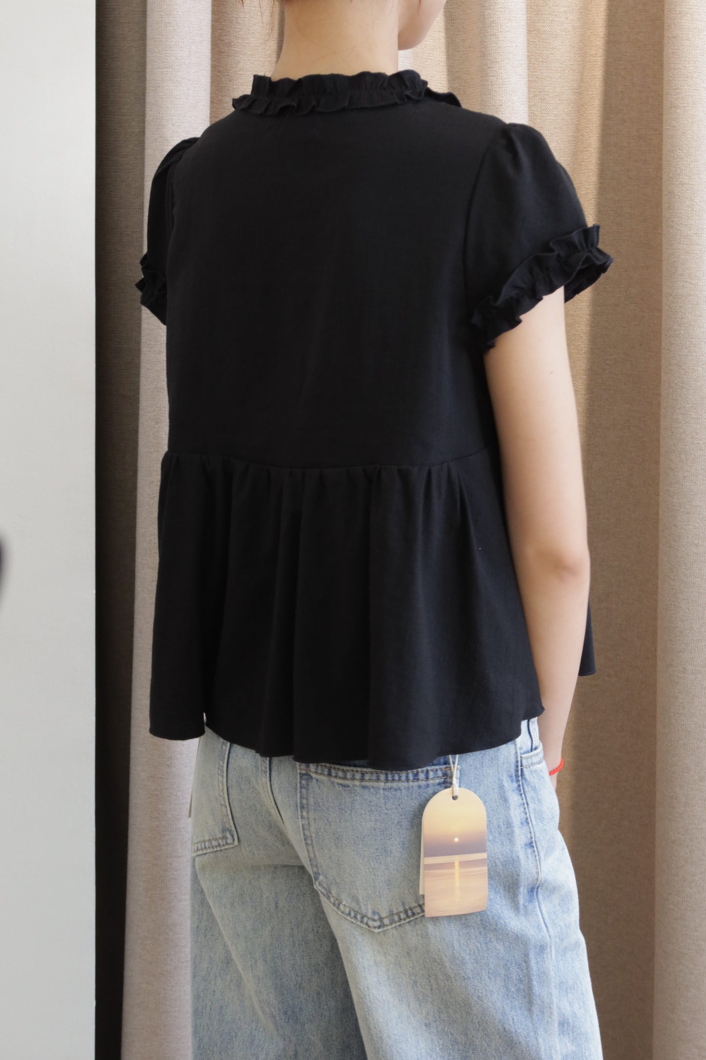 Black babydoll top