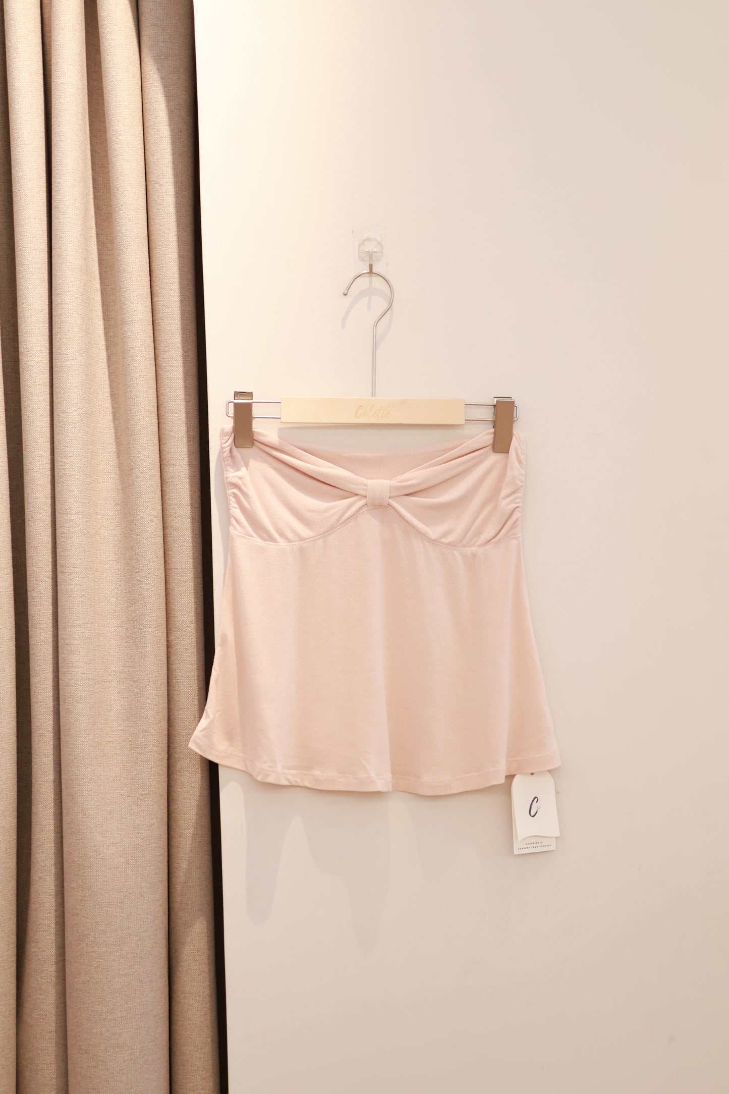 TUBE RIBBON FLOWY TOP
