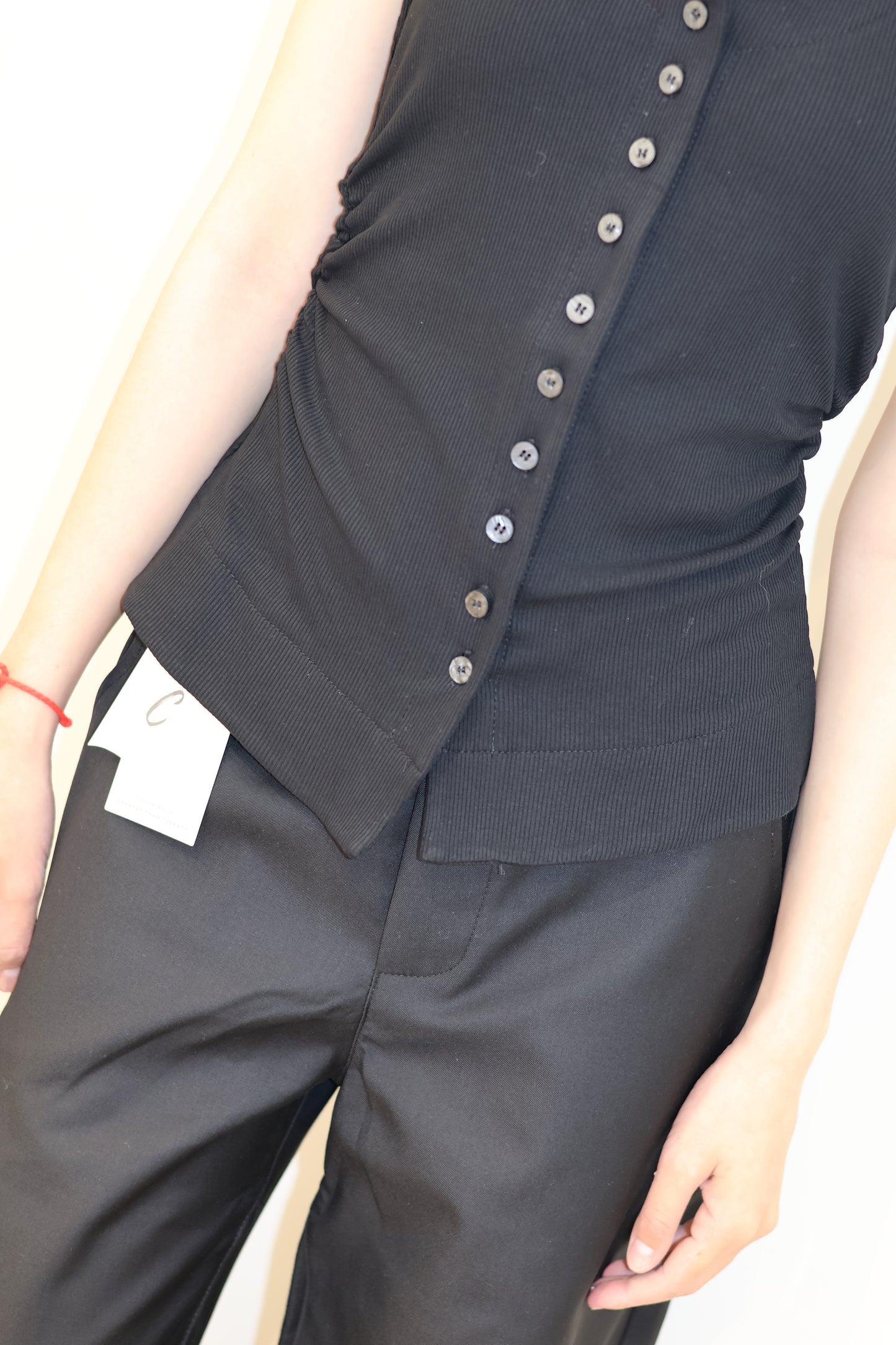 buttons run down halter top