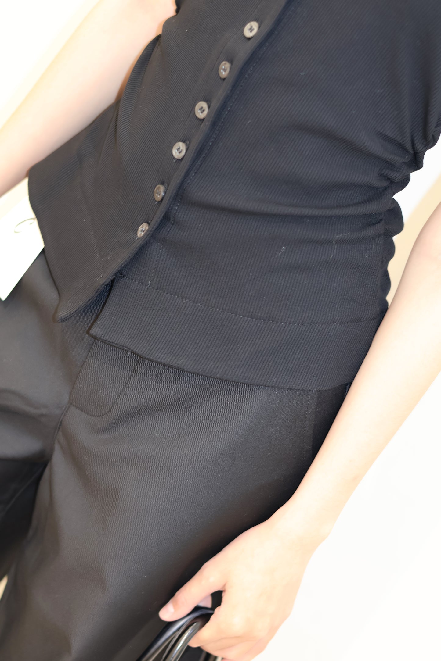 buttons run down halter top