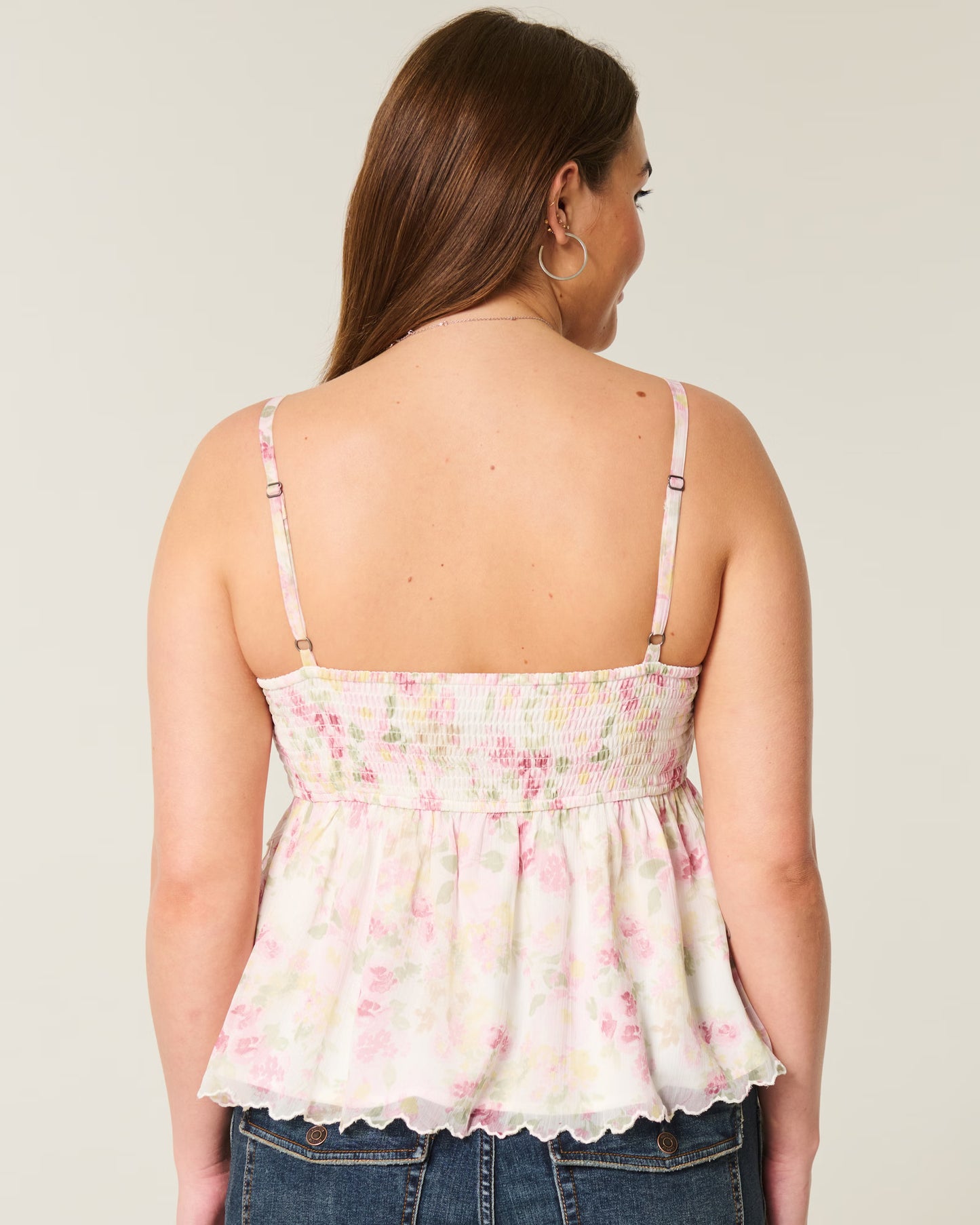 HOLLISTER Easy Chiffon Babydoll Top