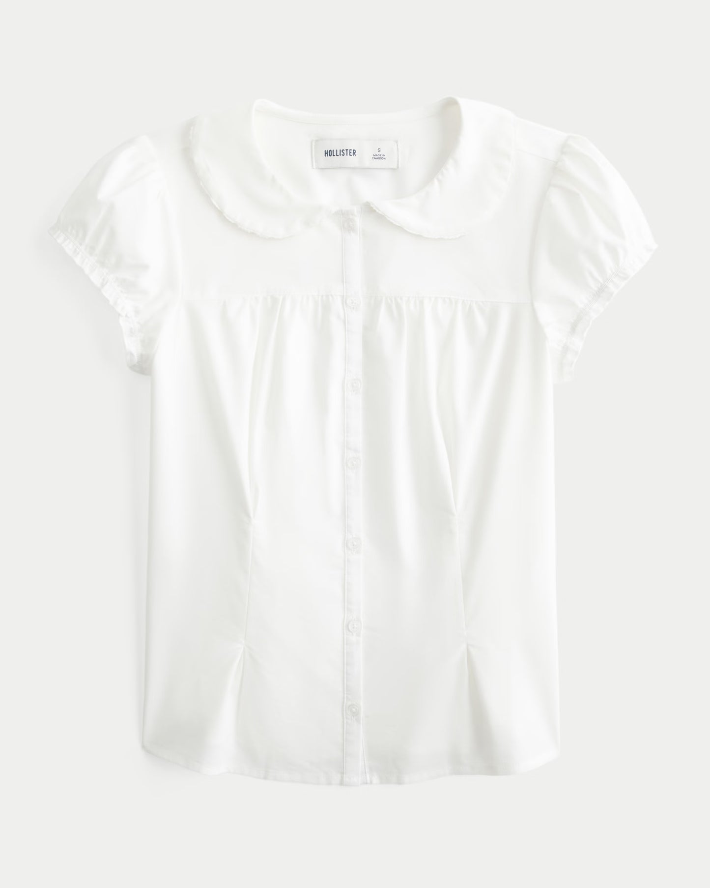 HOLLISTER Stretch Poplin Button Front Shirt