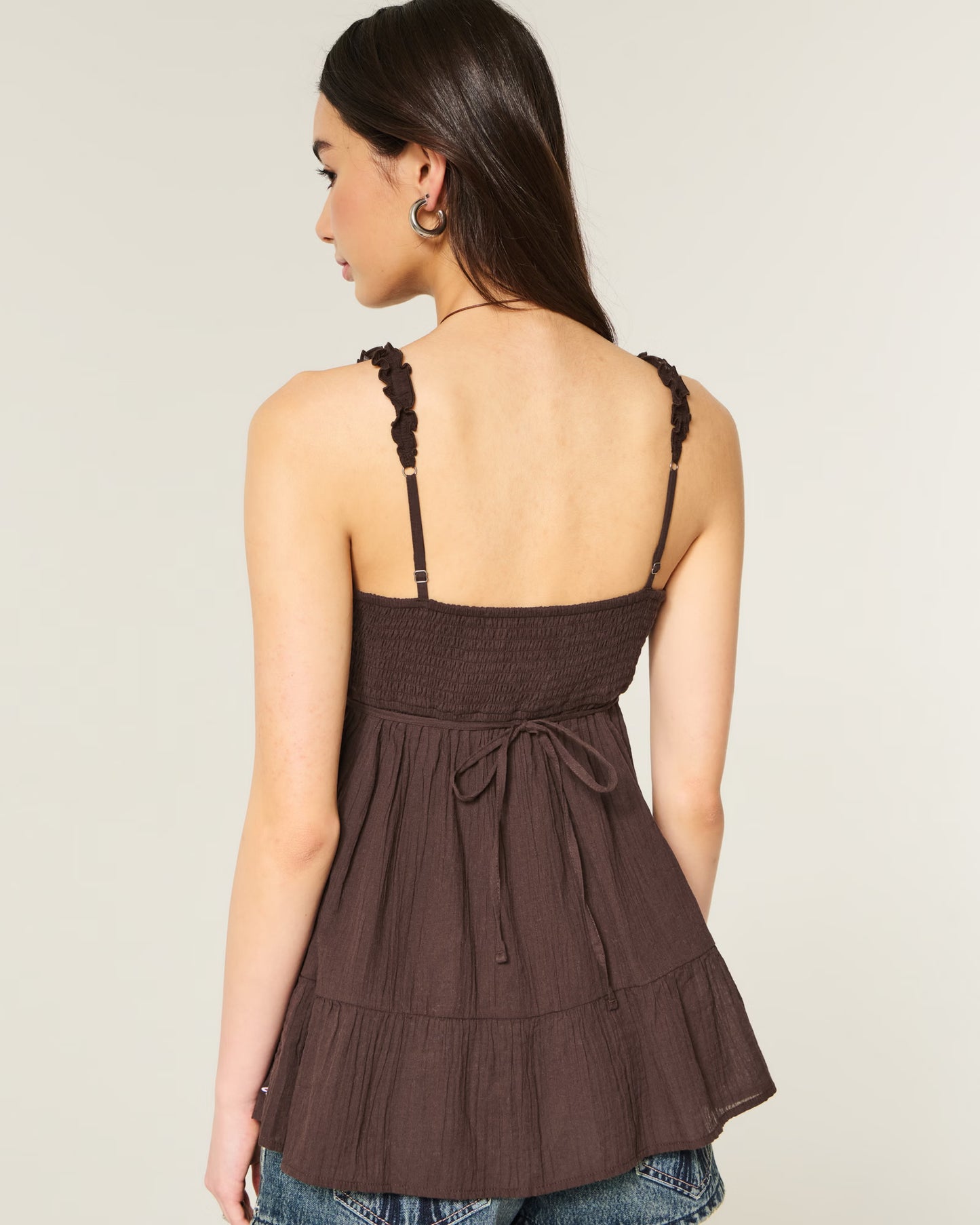 HOLLISTER RUNCHED SLEEVE BABYDOLL