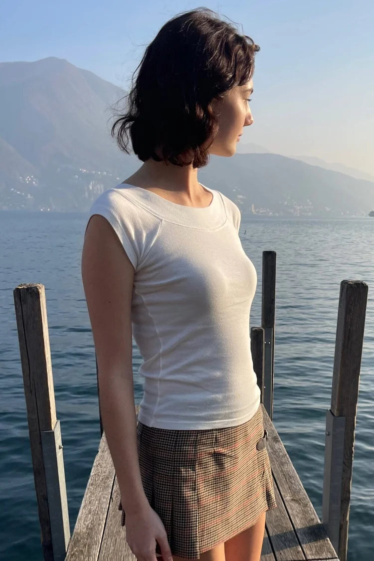 BRANDY Ginny Top- WHITE