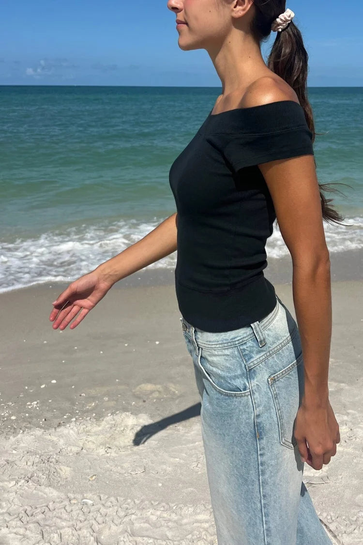 BRANDY Ginny Top- BLACK GRAY
