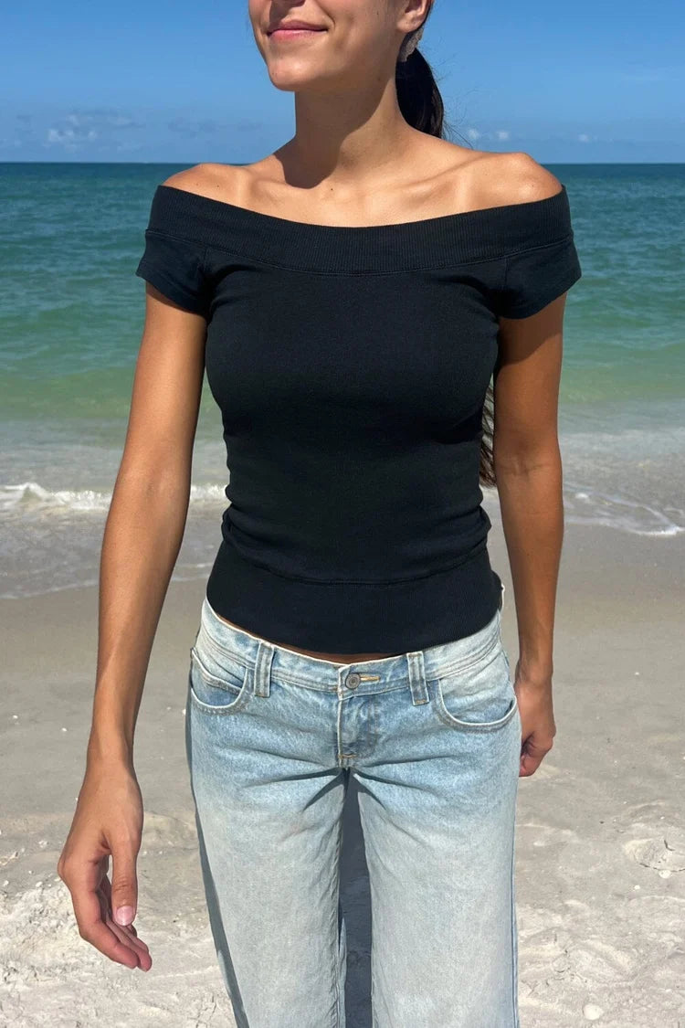 BRANDY Ginny Top- BLACK GRAY