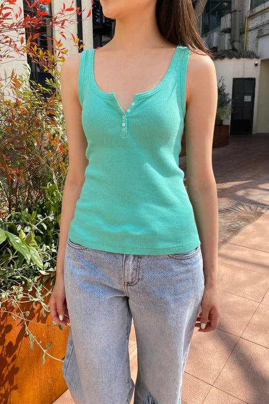 BRANDY SHEENA TANK  -TEAL
