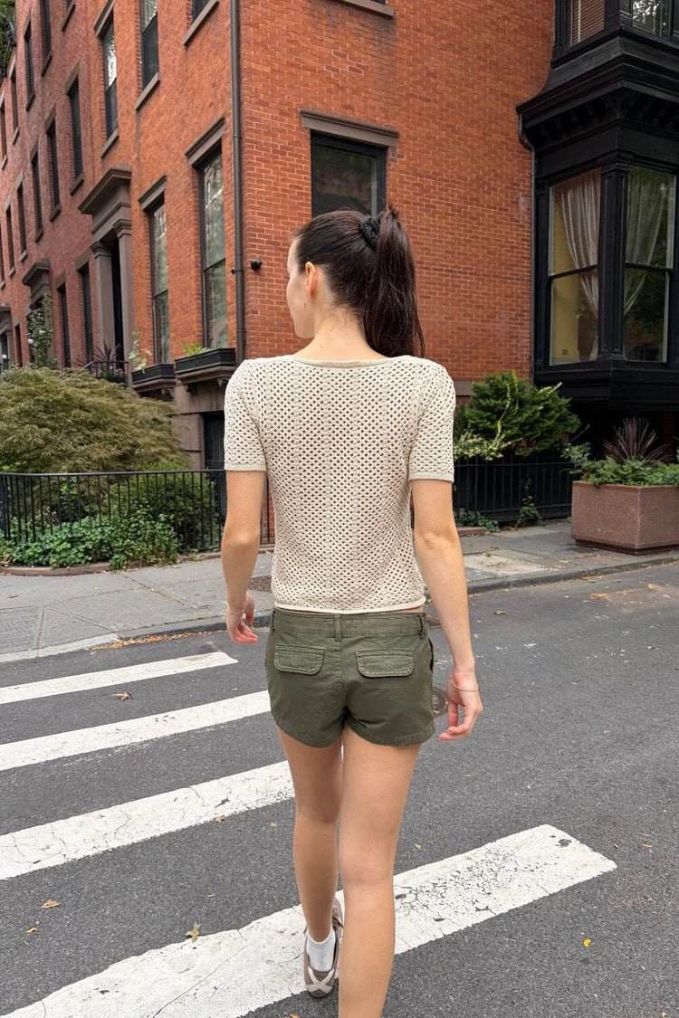 BRANDY Megan Net Top- CREAM