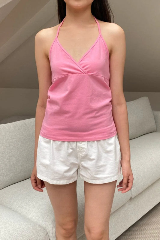 BRANDY Calina Halter Top- PINK