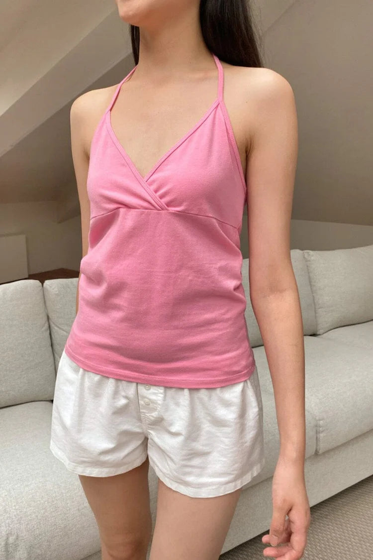 BRANDY Calina Halter Top- PINK