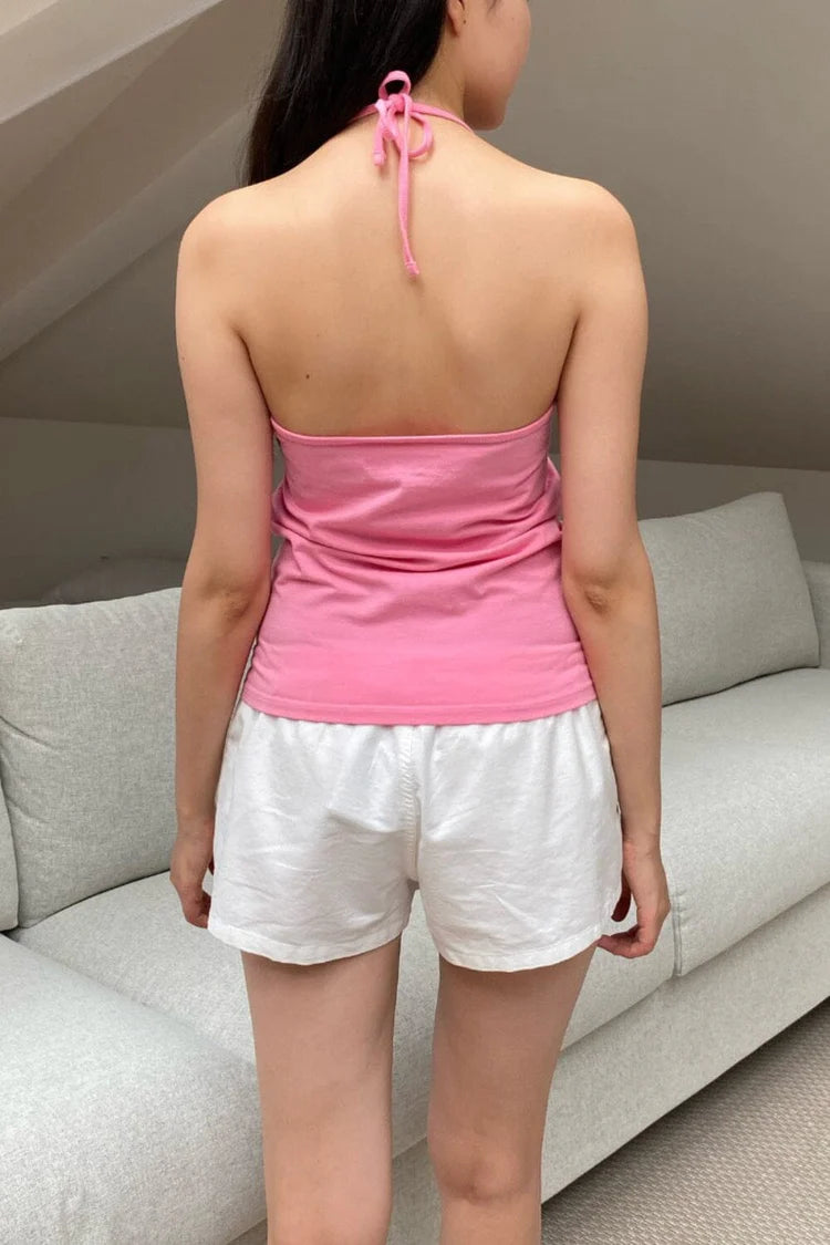BRANDY Calina Halter Top- PINK