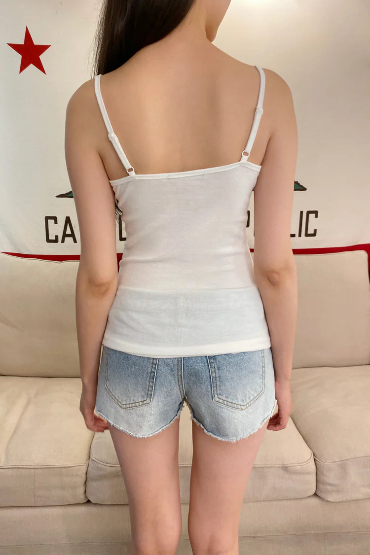BRANDY Arden Lace Tank - White