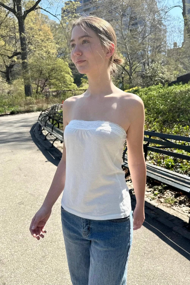 BRANDY Lucky Tube Top  -WHITE