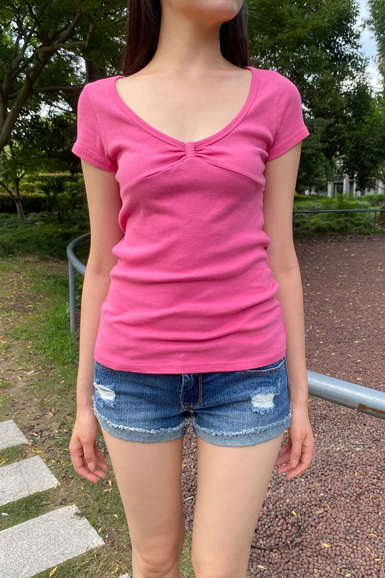 BRANDY Amara BOW TOP  -ROSE RED