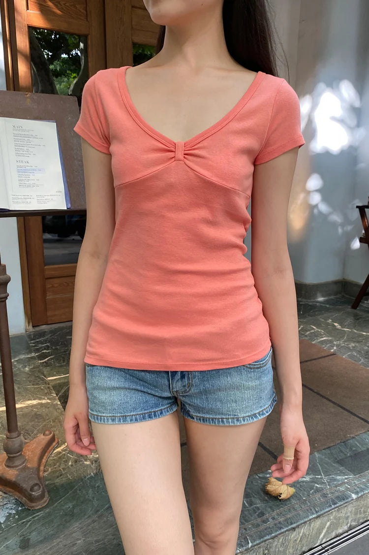 BRANDY Amara BOW TOP  -CORAL