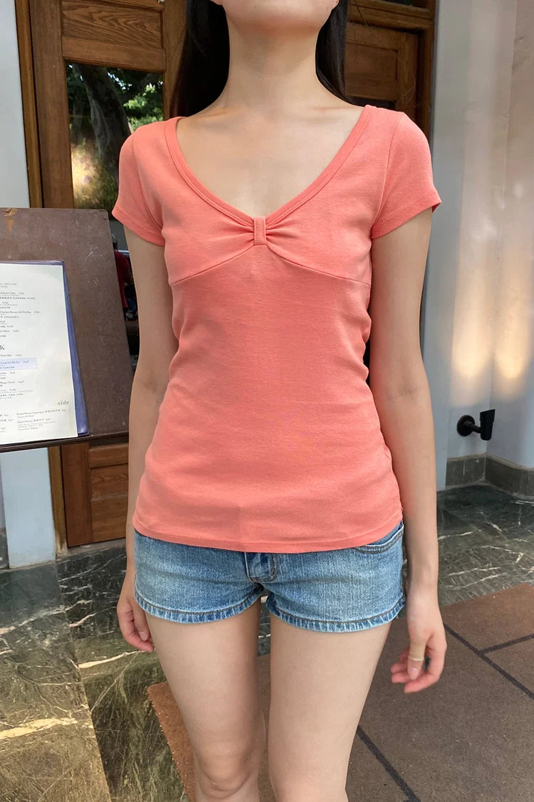 BRANDY Amara BOW TOP  -CORAL