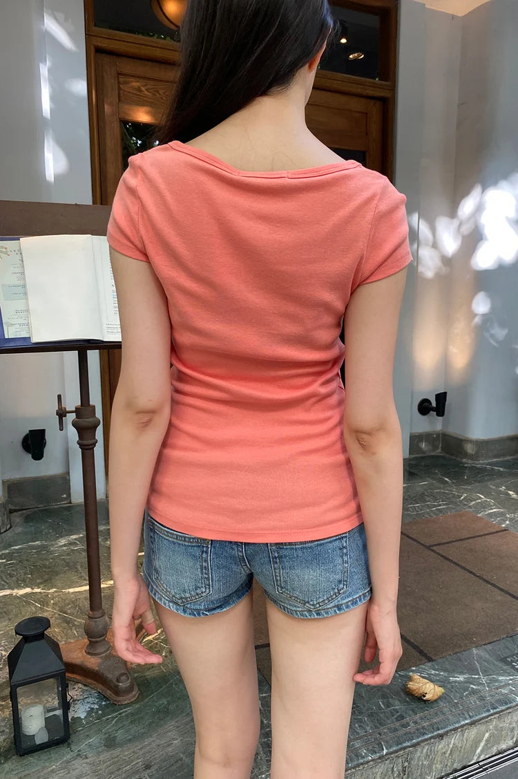 BRANDY Amara BOW TOP  -CORAL