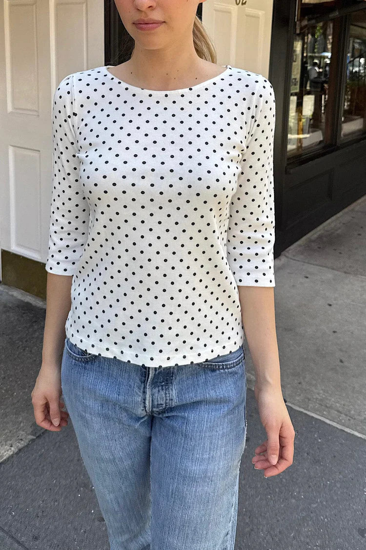BRANDY Jennie Polka Dots Top