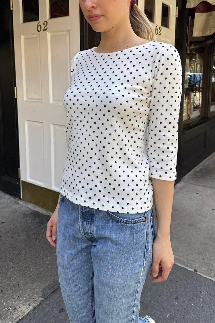 BRANDY Jennie Polka Dots Top