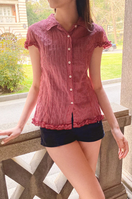 BRANDY Rue Gingham Top