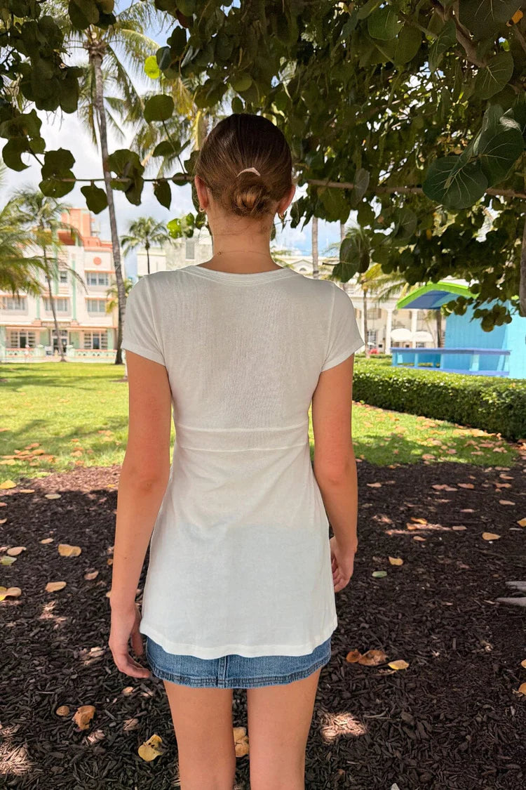 BRANDY Naia Top- WHITE