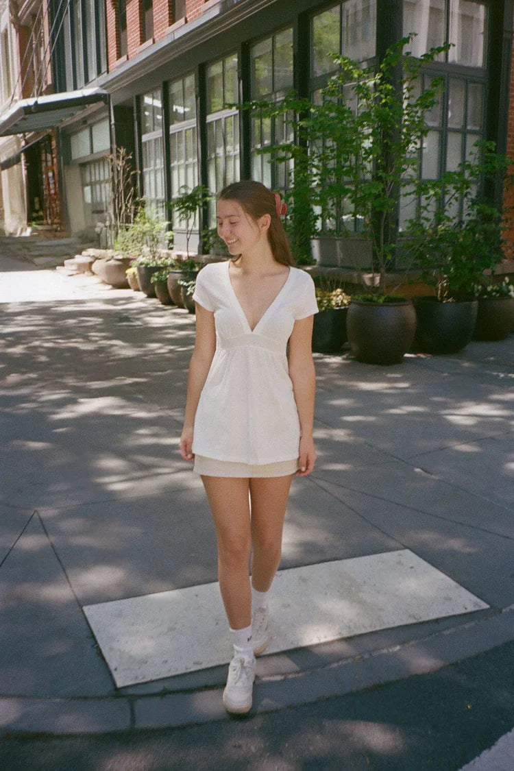 BRANDY Naia Top- WHITE
