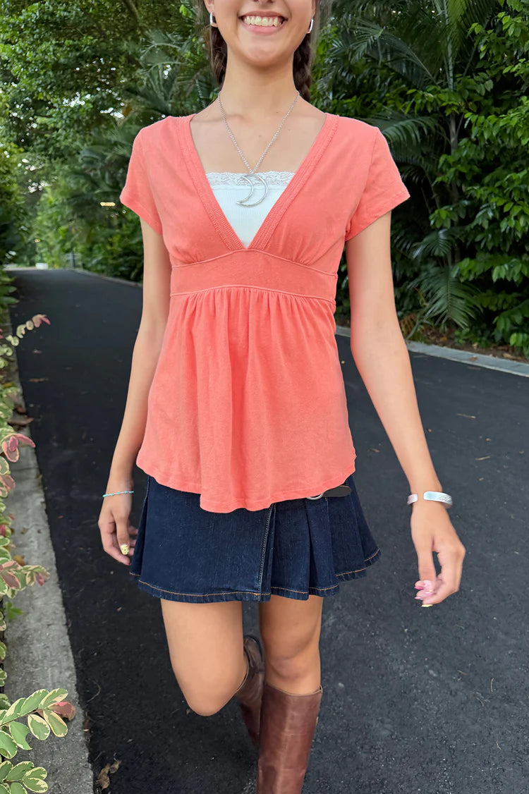 BRANDY Naia Top- coral