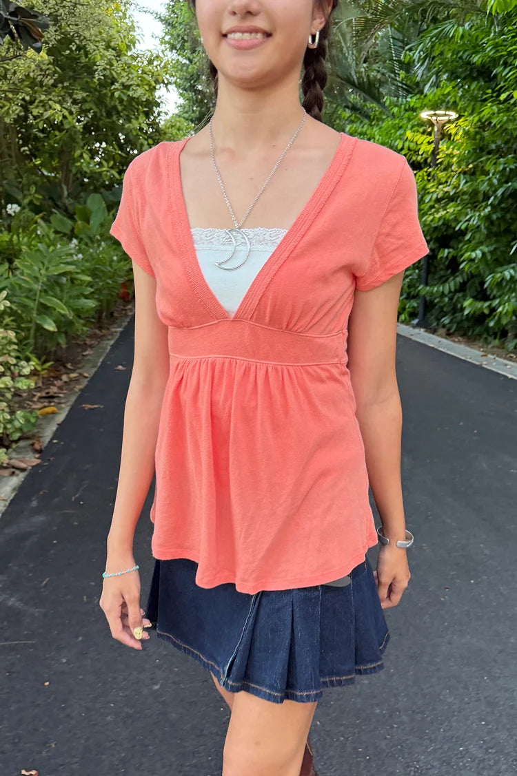 BRANDY Naia Top- coral