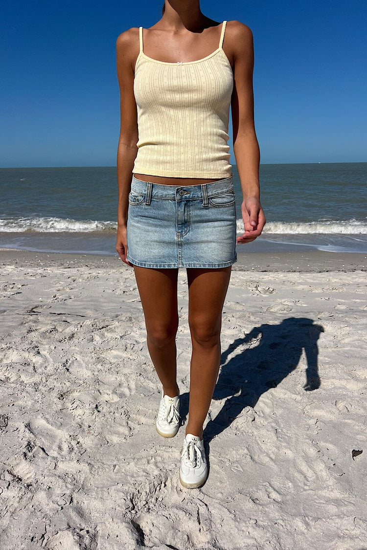 BRANDY LIGHT WASH DENIM SKIRT