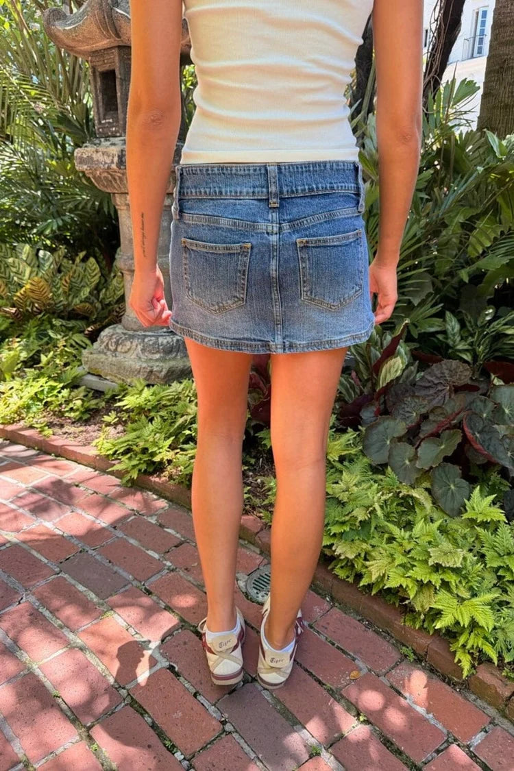 BRANDY Malia Mini Denim Skirt