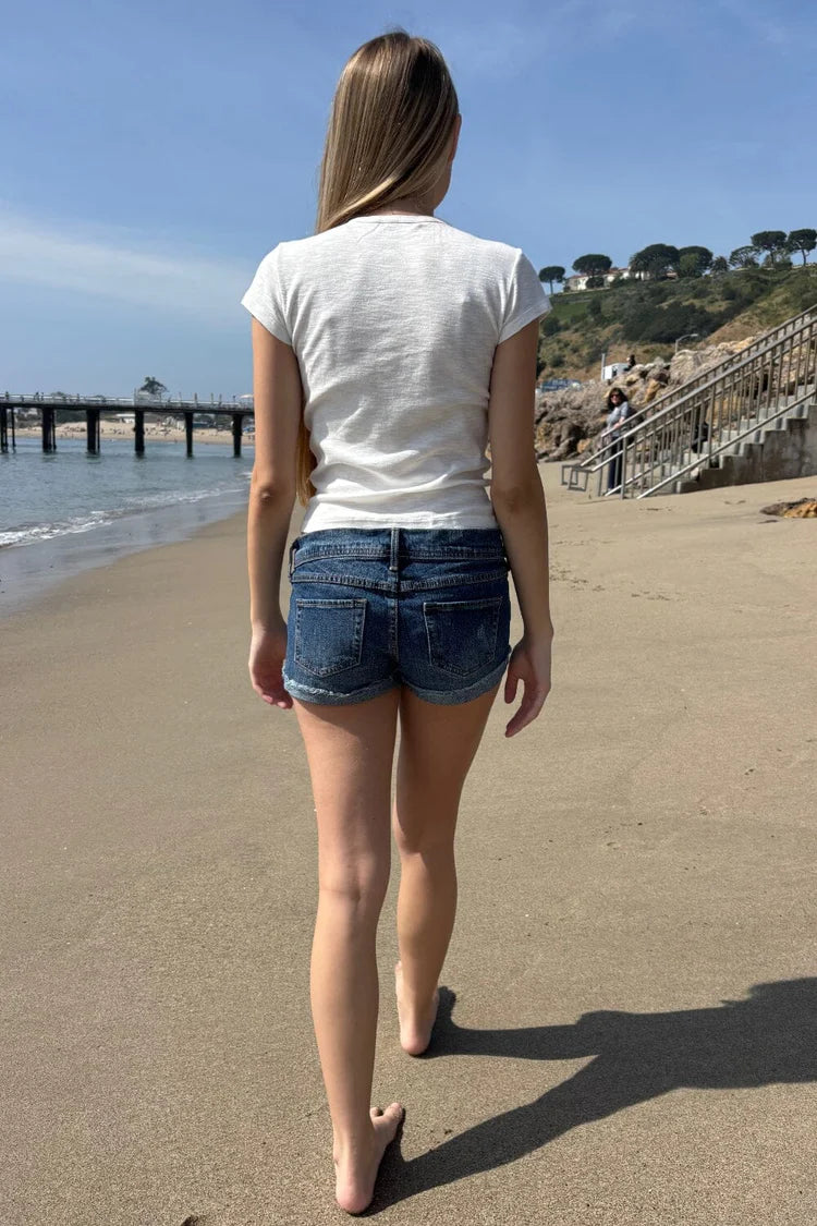 BRANDY RIPPED DENIM SHORTS