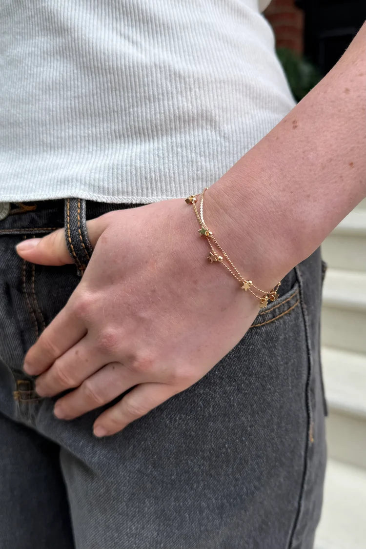 BRANDY STARS AND BEADS BRACELET