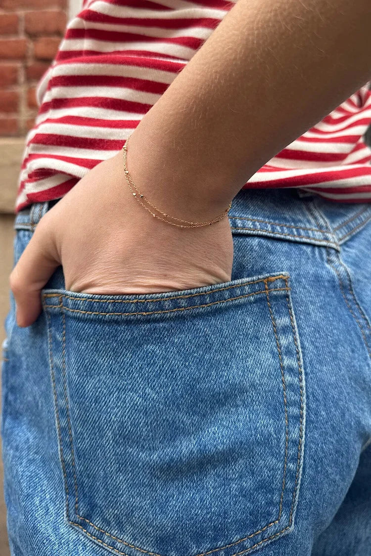 BRANDY Double Chain Bracelet -GOLD