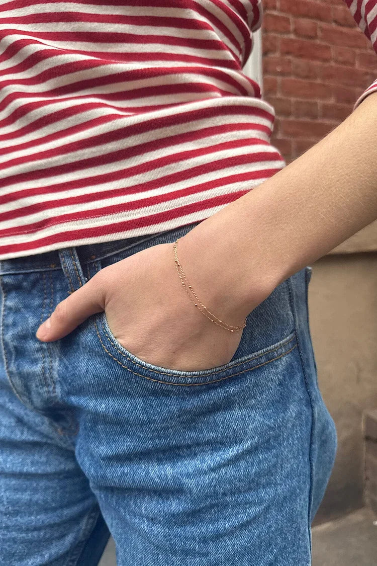 BRANDY Double Chain Bracelet -GOLD