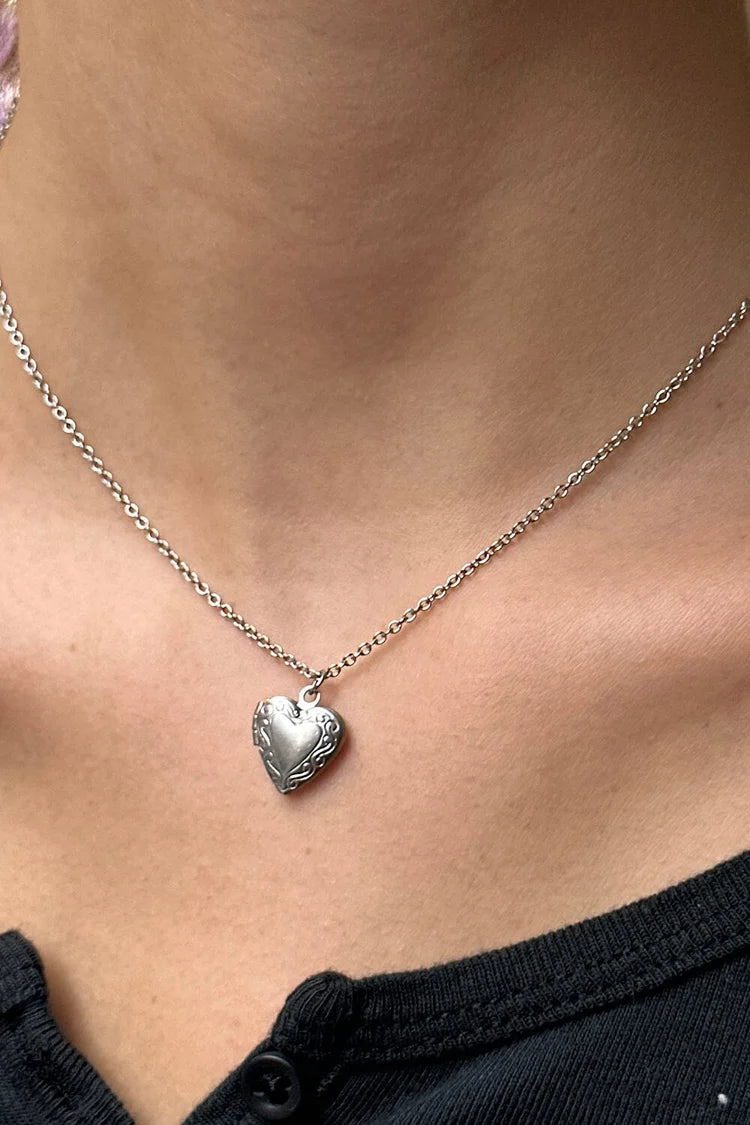 BRANDY Stainless Steel Heart Locket Necklace