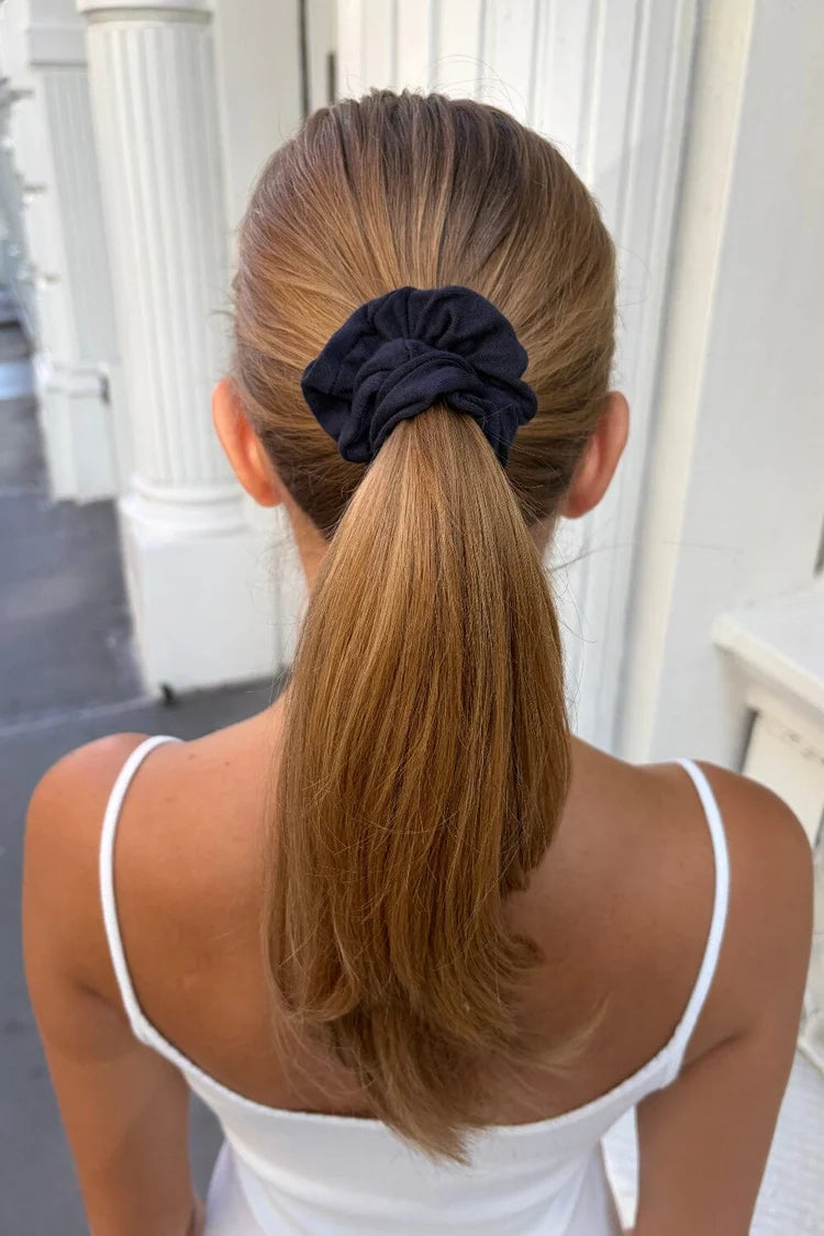 BRANDY Navy Scrunchie -